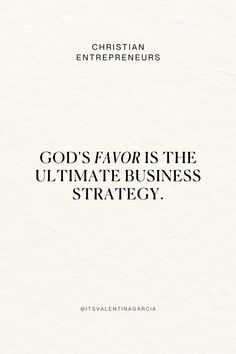 a white book cover with the words god's favors, the ultimate business strategy