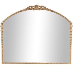 an ornate gold framed mirror on a white background