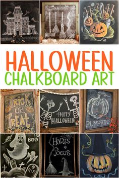 halloween chalkboard art is an easy way to decorate your home for the holiday season