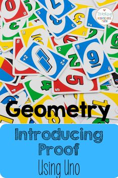 a pile of colorful numbers and letters with the words,'geomety '