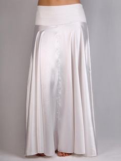 Claire Long Skirt in white satin and white lycra | Etsy Fitted Bias Cut Flared Skirt, Fitted Flared Skirt With Bias Cut, White Flowy Satin Maxi Skirt, White Long Skirt For Evening, White Long Skirt For Evening Wear, White Long Evening Skirt, Fitted Long Skirt With Satin Finish, White Lined Maxi Skirt For Evening, White Flared Evening Skirt