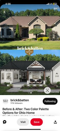 the before and after photos of a home for sale in brick & batten real estate