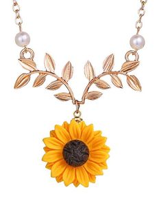 Gatsby Earrings, Cheap Necklaces, Steel Gifts, Sunflower Pendant, Sunflower Necklace, Cartilage Earrings Hoop, Drop Pendant Necklace, Long Chain Necklace, Free Earrings