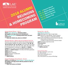 a flyer for the 2013 reunions and homeowning program, which is being held in