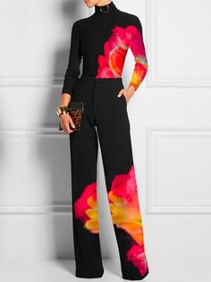 Casual Fridays, High Neck Top, Fashion Elegant, Casual Office, Daily Dress, Type Of Pants, Style Mistakes, Printed Pants, Straight Pants