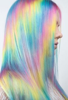 Pastel Rainbow Hair, Latest Hair Color, Hair Color Pastel, Multicolored Hair, Trendy Hair Color