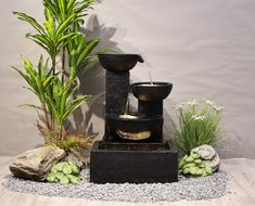 Stacking Water Fountain With Warm White Leds (Hi-line Exclusive) Hi-Line Gift Ltd. Barrel Fountain, Solar Water Feature, Concrete Fountains, Solar Powered Fountain, Bird Bath Fountain, Fairy Statues, Relax Your Mind, Tabletop Fountain, Stone Fountains