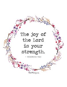 the joy of the lord is your strength - herman bloo on white background