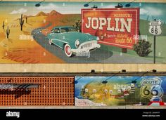 an old mural on the side of a building in arizona, usa - stock image