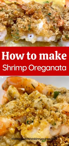 how to make shrimp oreganota on a white plate