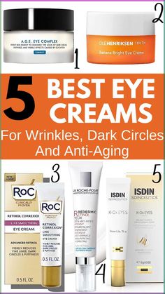 There are so many eye creams for dark circles and wrinkles out there, but which ones actually work? These esthetician-recommended eye creams live up to the hype. These are definitely the Best Eye Creams that dermatologists recommend and their Favorite Products for under-eye bags! Dermatologists spill the beans on which eye creams actually work and why. Under Eye Cream For Dark Circles, Best Under Eye Cream For Dark Circles, Best Eye Cream For Dark Circles, Best Eye Cream 30s, Top Eye Creams, Eye Creams For Dark Circles, Drugstore Eye Cream, Eye Bag Cream, Best Under Eye Cream