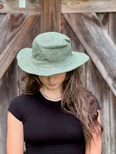 Eco-friendly Hemp Sun Hat - Solid Our hemp sun hat is perfect for any time or anywhere..at the beach, pool, gardening, festival or just hanging around. Solid Color options: Natural or Olive Green Hemp sun hat made from 100% hemp with a soft organic cotton lining, wire brim makes it easy to reshape. Wide brim perfect to protect your head and face from too much sun. This hat is lightweight and flexible so that can be folded for easy carrying. Easily gets back in shape 100% Hemp Adult size - availa Bohemian Lightweight Brimmed Hat, Casual Natural Bucket Hat With Flat Brim, Bohemian Brimmed Lightweight Hat, Lightweight Bohemian Hat With Curved Brim, Natural Bucket Hat With Curved Brim For Warm Weather, Bohemian Lightweight Brimmed Sun Hat, Bohemian Lightweight Brimmed Panama Hat, Bohemian Brimmed Lightweight Sun Hat, Casual Wide Brim Panama Hat For Festivals