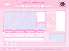 pink celestial angel stream overlays