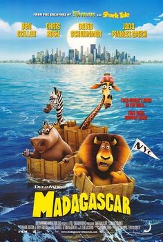 the movie poster for madagascar is shown