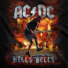 the cover art for ac dc's hells bells album, featuring an image of a