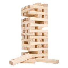 a stack of wooden blocks sitting on top of each other