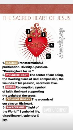 the sacred heart of jesus with instructions