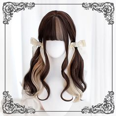 60cm Coconut Bobo Sakura BoboSakura Bobo Cute Wigs, Cool Hair Designs, Kawaii Wigs, Ombre Wig, Hair References, Cosplay Hair, Kawaii Hairstyles, Kawaii Aesthetic, Cool Hair