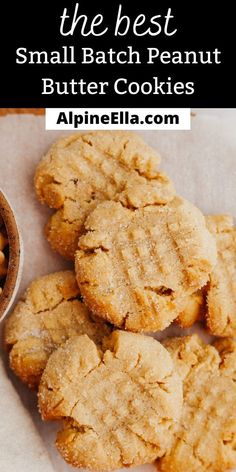 the best small batch peanut butter cookies