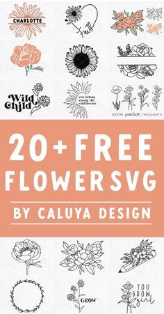 20 free flowers svg by caliyaa design