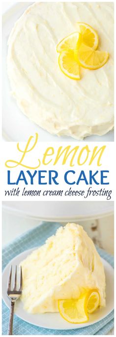 lemon layer cake with lemon cream cheese frosting