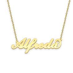 Alfreda name necklace Gold Custom Necklace, Personalized Gifts For Her 
								Add something extra special to your jewelry box with Name Necklace Official engravable necklaces.
								The Alfreda's 14k gold name necklace is best gifts for Alfreda. Name Necklace Official provides affordable engravable jewelry that won't 
								break the bank. In addition, these pieces make for very thoughtful and appreciated gifts for friends and family. 
								And whether valentine's day gifts, mother's da Engravable Jewelry, Name Necklace Gold, Drawing People Faces, Gold Name Necklace, Personalized Gifts For Her, Engraved Jewelry, Gifts Birthday, Engraved Necklace, Necklace Personalized