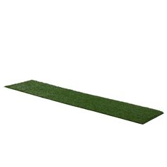 an artificial grass mat is shown on a white background for use as a bench or table top