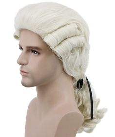 PRICES MAY VARY. 100% Brand New Function: Perfect for halloween cosplay,concerts,theme parties,weddings, dating, anime costume party, daily use and any other occasion Adjustable Size: The size of wig cap is adjustable, the maximum circumference approx 21~24inch/54~62cm(exist 1~2cm normal error) High Quality: 100% high-quality high-temperature synthetic fiber,which is very suitable for long term use Wig color may vary due to different monitor or lights Judge Wig, Colonial Wigs, Black Lawyer, Funny Wigs, Historical Hats, Men's Wigs, Halloween Wigs, Best Wigs, Black And Blonde