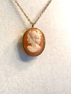 "Vintage cameo necklace 12k GF  Cameo can also be worn as a pin. It is a beautiful gift for anyone at any age. Chain is 18\"  Comes boxed and ready for gifting." Change My Mind, Vintage Cameo, Cameo Necklace, Citrine Ring, Swaggy Outfits, 1960s Vintage, Tennis Bracelet, Pin It, Blue Topaz