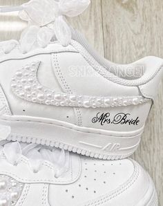 This Womens Tie Sneakers item by Snkrsangel has 372 favorites from Etsy shoppers. Ships from Buffalo Grove, IL. Listed on Jan 20, 2024 Nike Wedding, Af1 White, Bling Sneakers, Personalized Sneakers, Shoes Air Force, Converse Wedding Shoes, Tie Sneakers, Wedding Converse, Pearl Shoes