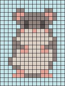 a cross stitch pattern that looks like a face