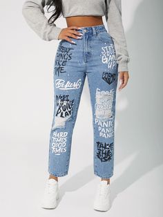 Ripped Jeans Style, Jeans Dama, Unique Jeans, Outfits Con Jeans, Creative Clothes, Stylish Hoodies