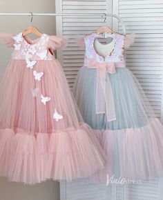 Pink Wedding Gown, Picture Flower, Dress Tea Length, Butterfly Applique, Fairy Butterfly, Most Beautiful Wedding Dresses