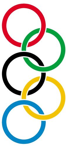 the olympic rings are shown in different colors