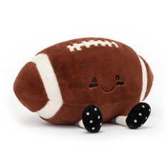 a stuffed toy with a football on it