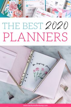 the best planner pages for 2020 with text overlay that reads, the best planners