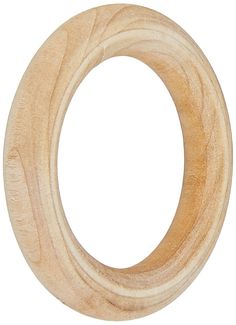 an unfinished wooden ring on a white background