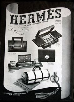 Hermes Art, Old Ads, Hermes Handbags, Vintage Purses, Burberry Handbags