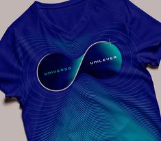 a t - shirt designed to look like a wave with the word unilever on it