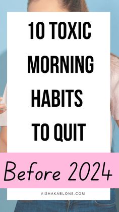 Toxic morning habits to quit before 2024 Before 2023, Personal Growth Plan, Healthy Morning Routine, Stick Crafts