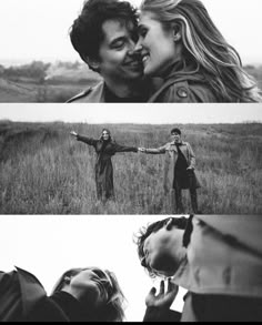 two people in black and white pictures one is kissing the other