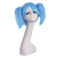 PRICES MAY VARY. 100% Brand New & 100% High temperature fiber It is easy to appear the clips if the ponytails used improperly, but it can be solved by sorting out your hair. Length: Approx Wig 30cm, Ponytail: 25cm wig Cap Size: The maximum circumference Approx 20~21Inch/51~53cm(Exist 1~2cm normal error), The Size of wig Cap is Adjustable Package included: 1 wig With 2 Ponytails 1. Our wig product is made of Kanekalon fiber which is a thermostable Material and called "High-temperature resistance Wig With 2 Ponytails, Claw Ponytail, Lovely Anime, Ponytail Wig, Blue Wig, Sky Blue Color, Quality Hair Extensions, Short Wigs, Hair Sticks