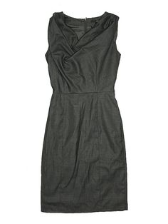 H&M Casual Dress Size: 2 Gray Dresses - used. 80% POLYESTER, 15% VISCOSE, 5% WOOL, Wrap, Crew Neck, Solid, Knee Length, Sleeveless | H&M Casual Dress - Wrap: Gray Solid Dresses - Used - Size 2 Gray Casual Dress, Gray Dresses, Wool Wrap, Dress Wrap, Solid Dress, Gray Dress, Casual Dresses For Women, Handbags For Women, Wrap Dress