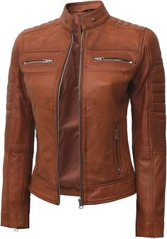 Premium Lambskin Leather Craftsmanship: Our brown leather jacket women made from 100% lambskin leather, offering a soft, luxurious feel and a rich, natural texture for a timeless look.
Sizing Tip: This is a regular fit jacket and may run small. If you're between sizes or planning to layer, we recommend going one size up. Please refer to the size chart to ensure the best fit and reduce the chance of returns.
Classic and Versatile Design: This jacket's brown color, stand collar, and smooth zip closure make it the perfect choice for womens leather jacket both casual wear and semi-formal occasions.
Comfort-Focused Features: This Women's Leather Jacket have Zipper cuffs, adjustable waist, and a polyester lining ensure a tailored fit, maximum comfort, and flexibility for layering in ... Tan Leather Jacket, Leather Jacket For Women, Cafe Racer Leather Jacket, Motorcycle Jacket Women, Tan Leather Jackets, Cafe Racer Jacket, Hooded Faux, Lambskin Leather Jacket, Real Leather Jacket