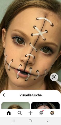 Halloween Make Up Easy Simple For Kids, Halloween Makeup Kids Witch, Boys Halloween Makeup Kids, Diy Zombie Makeup For Kids, Scary Make Up Easy, Halloween Face Paint Spider, Easy Kid Halloween Makeup, Scary Doll Makeup Easy, Kids Halloween Makeup Easy