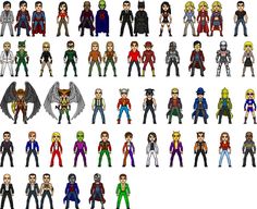 an image of many different character poses