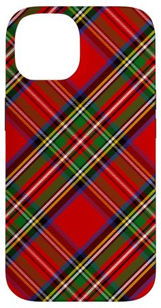 a red and green plaid pattern case for the samsung s6 phone cover, featuring an image of a tartan