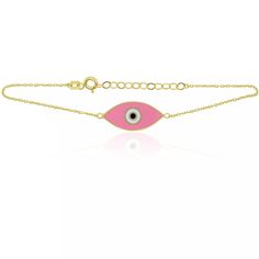 Meira T Yellow Gold and Pink Enamel Evil Eye Bracelet This is the perfect "pop" of color added to this dainty Evil Eye Yellow Gold Bracelet - Style Code: b7386/YP -14kt Yellow Gold $640 Authorized Meira T Retailer Pink Evil Eye, T Baby, Gold And Pink, Bracelet Style, Pink Enamel, Eye Bracelet, Yellow Gold Bracelet, Evil Eye Bracelet, Evil Eye Jewelry