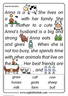 an animal and her family worksheet for children to learn how to read the animals