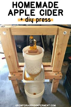 the homemade apple cider and diy press